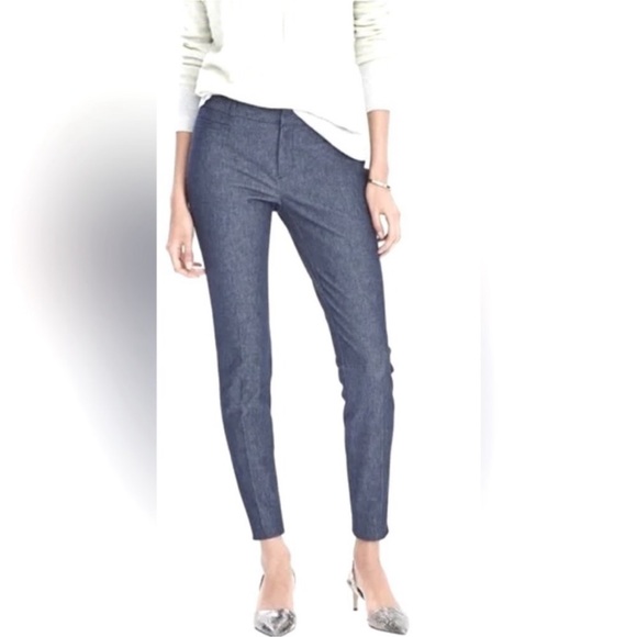 Banana Republic Sloan Chambray Ankle Pants - Picture 3 of 10